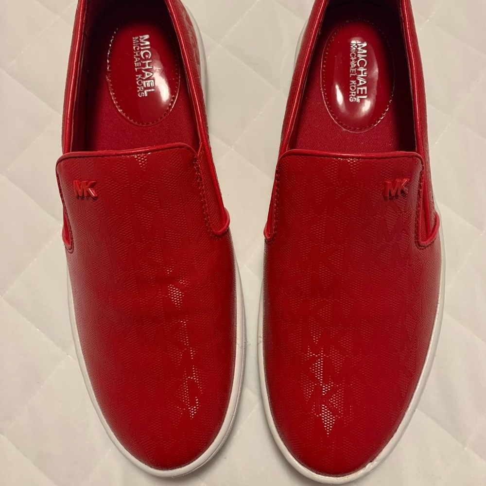 Michael Kors Red Logo Slip-On Sneaker